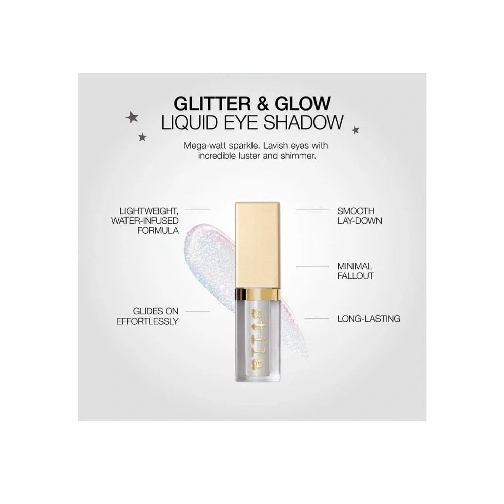 STILA • GLITTER & GLOW LIQUID EYE SHADOW • ROSE GOLD RETRO • NIB